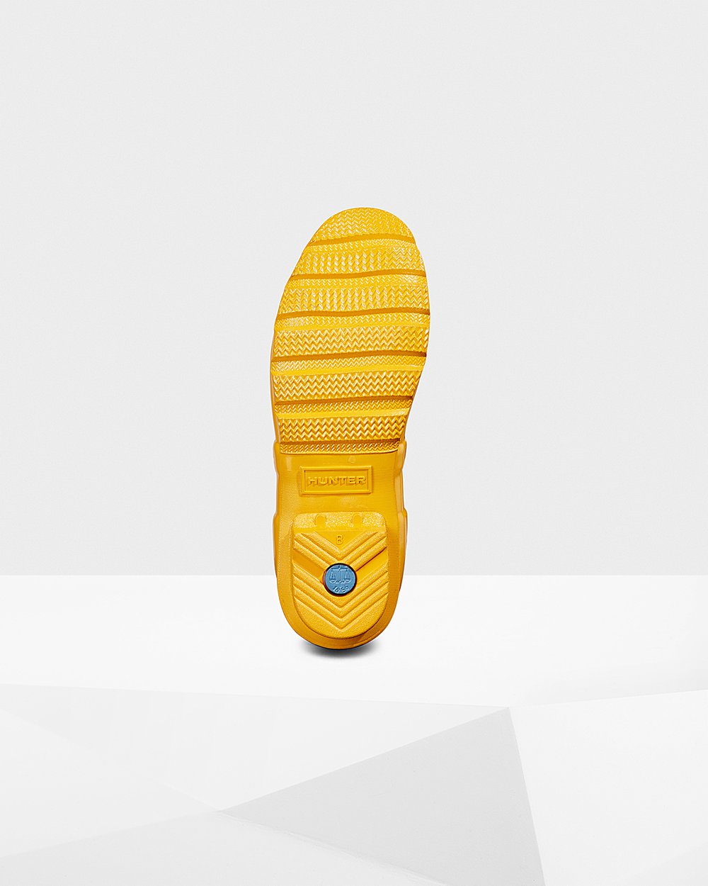 Womens Short Rain Boots - Hunter Original Gloss (48IHSGFVE) - Yellow